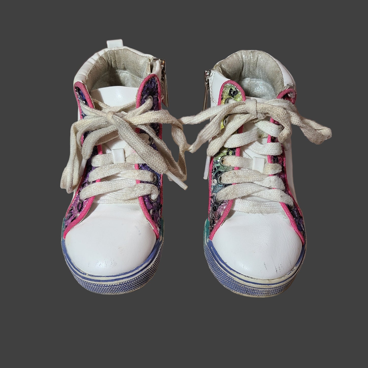 Girl's 7 Jessica Simpson Olivia Cheetah High Top Sneakers - USED