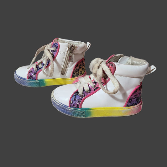 Girl's 7 Jessica Simpson Olivia Cheetah High Top Sneakers - USED