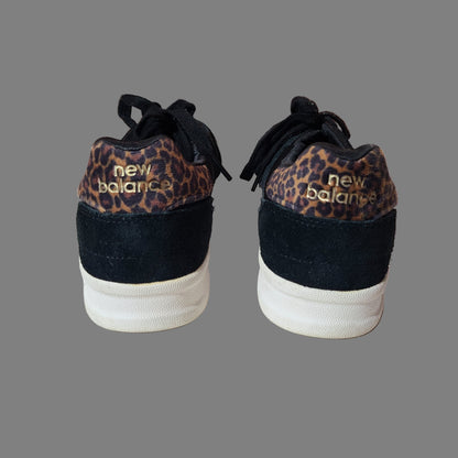 Women's 10 New Balance 300 V2 Black & Leopard Print Sneakers - USED
