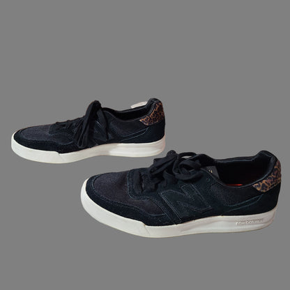 Women's 10 New Balance 300 V2 Black & Leopard Print Sneakers - USED