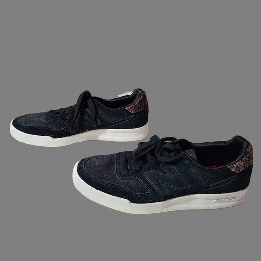 Women's 10 New Balance 300 V2 Black & Leopard Print Sneakers - USED