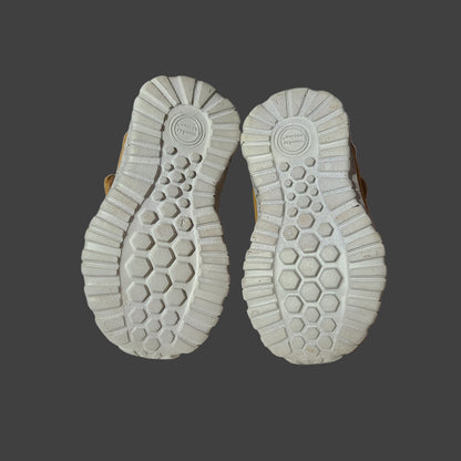 Boys 3 Wonder Nation Tan Suede Velcro Boots - LIKE NEW