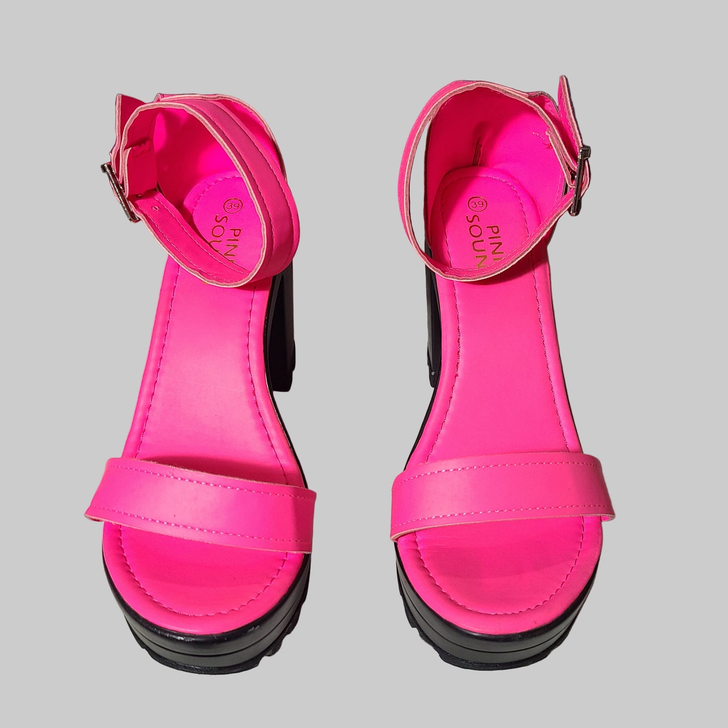 Women's EU39/US8.5 Pink Sound Platform Pumps - USED