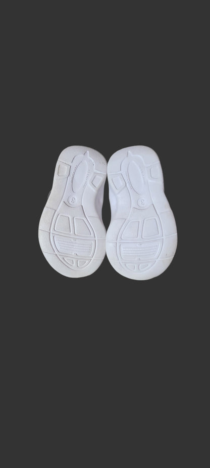 Toddler Boys Size 3 Wonder Nation Gray Velcro Sneakers - USED