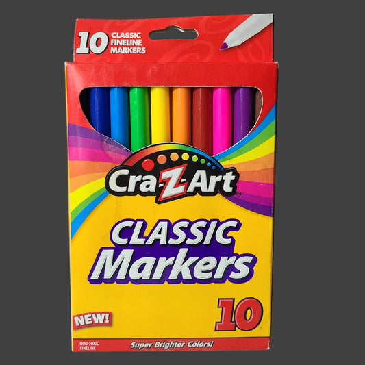 Cra-Z-Art 10 Classic Fineline Markers - NEW