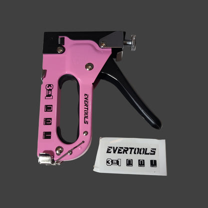 Evertools 3 In 1 Pink Staple Gun Tool Set - NEW