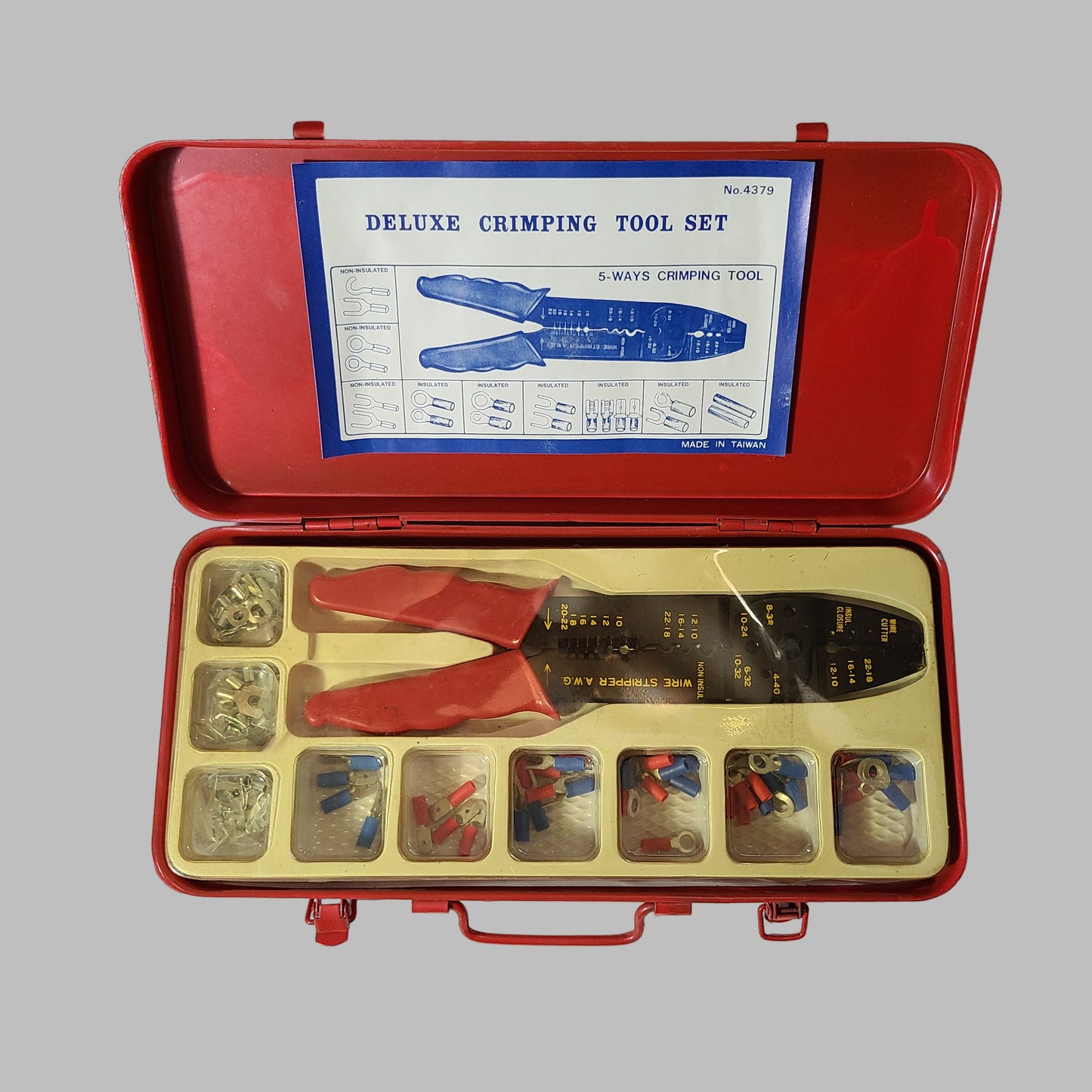 Justen Deluxe Crimping Tool Set - Some Terminals Used, Otherwise Unused - AS IS