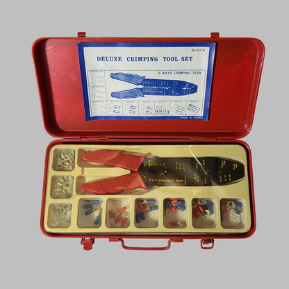 Justen Deluxe Crimping Tool Set - Some Terminals Used, Otherwise Unused - AS IS