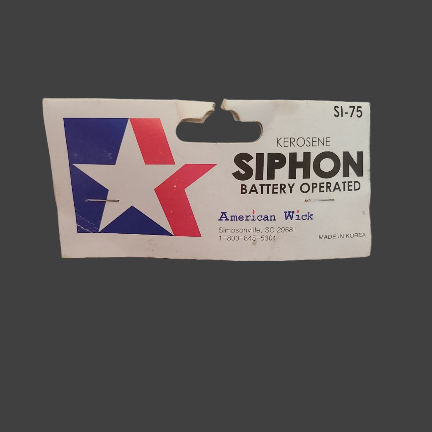 American Wick Kerosene Siphon - Battery Operated - SI-75 - NEW