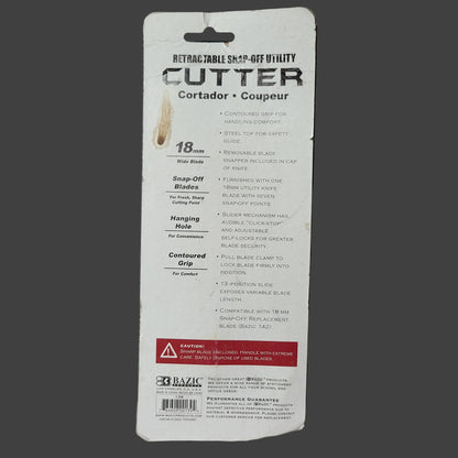 Bazic Products Retractable Snap-Off Utility Cutter - NEW