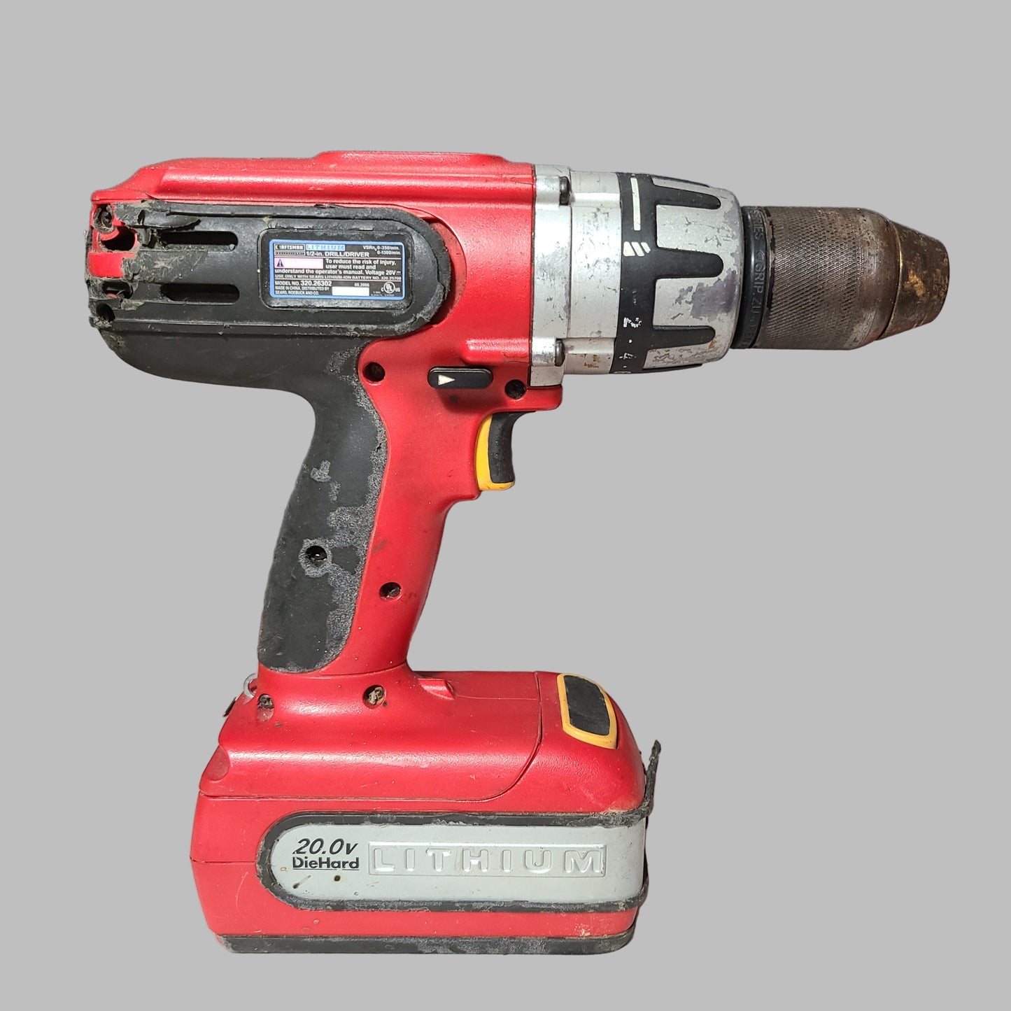 Craftsman Cordless Lithium 1/2" Drill/Driver - Model 320.26302 - Tested - USED