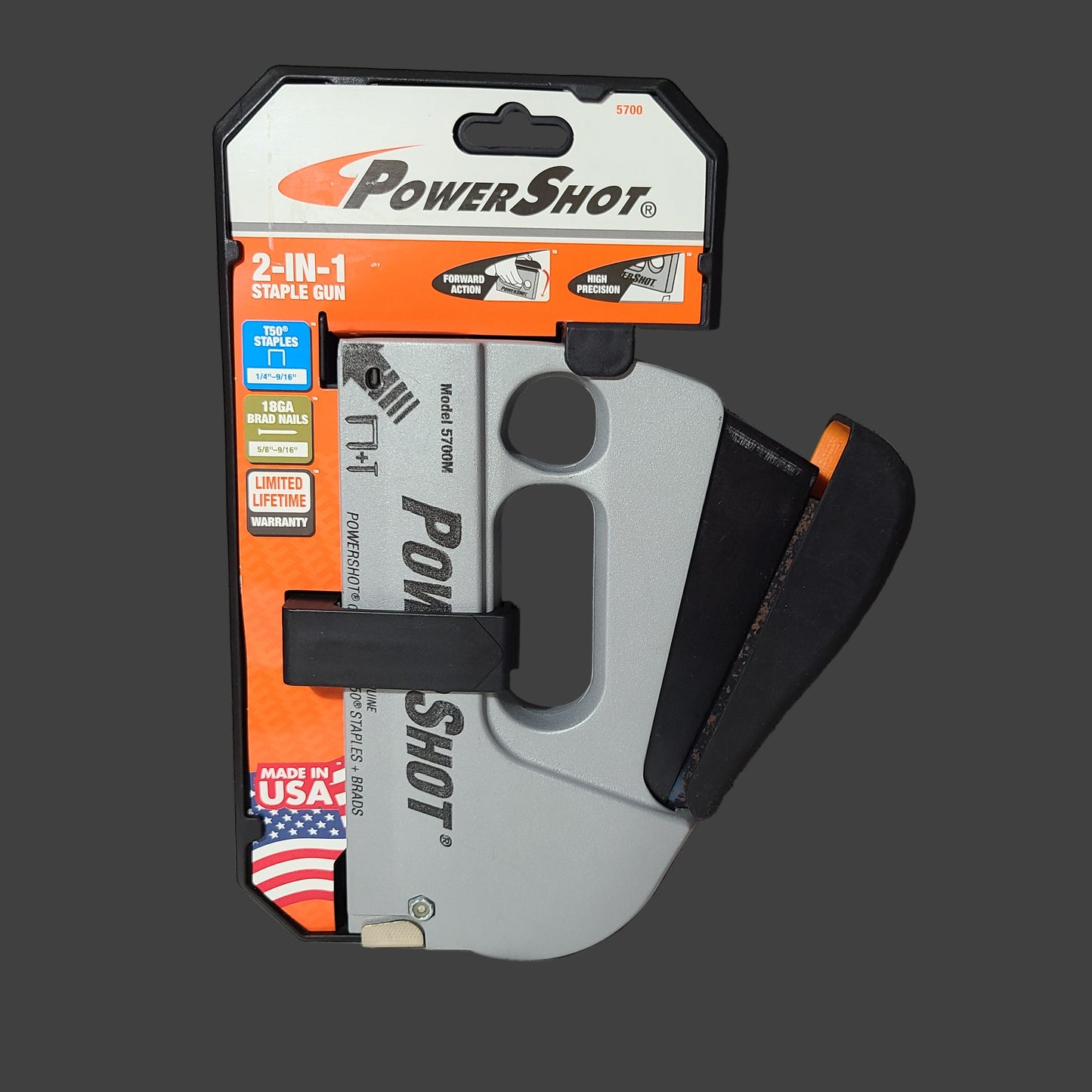 PowerShot 2-In-1 Staple Gun - T50 Staples & 18GA Brad Nails - NEW