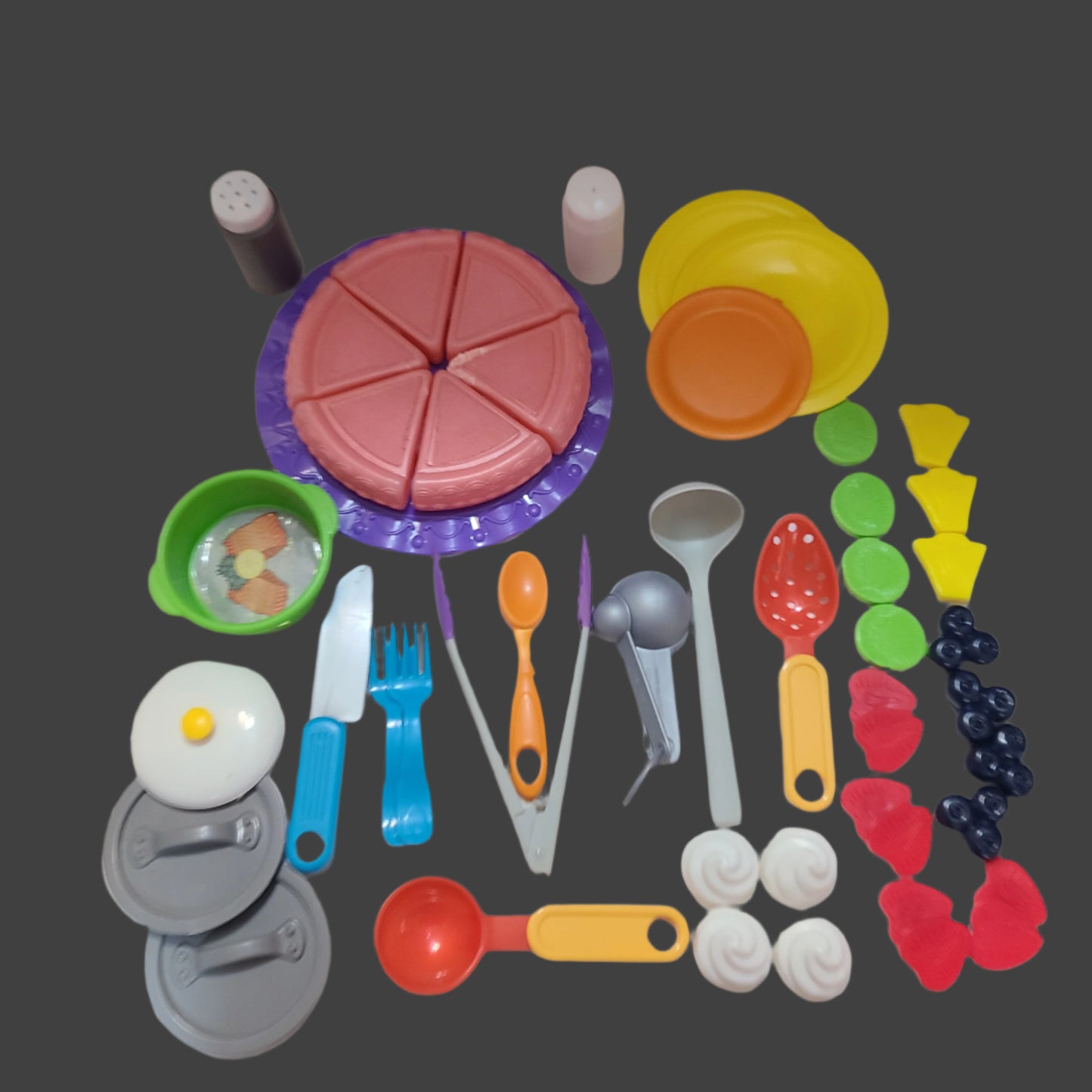 39PC Bag Miscellaneous Kitchen, Food, & Utensil Toys - USED