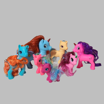 Lot of 7 My Little Ponies - Multiple Sizes - USED