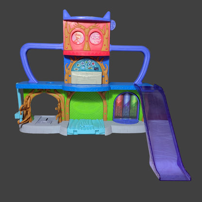 PJ Masks Headquarters Play Set w/ 2 Figures - Needs Batteries - Missing Pieces - AS IS