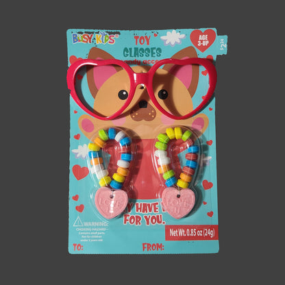 Busy Kids Toy Glasses with Candy Accessories Valentine's Gift - NEW