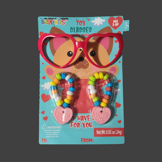 Busy Kids Toy Glasses with Candy Accessories Valentine's Gift - NEW