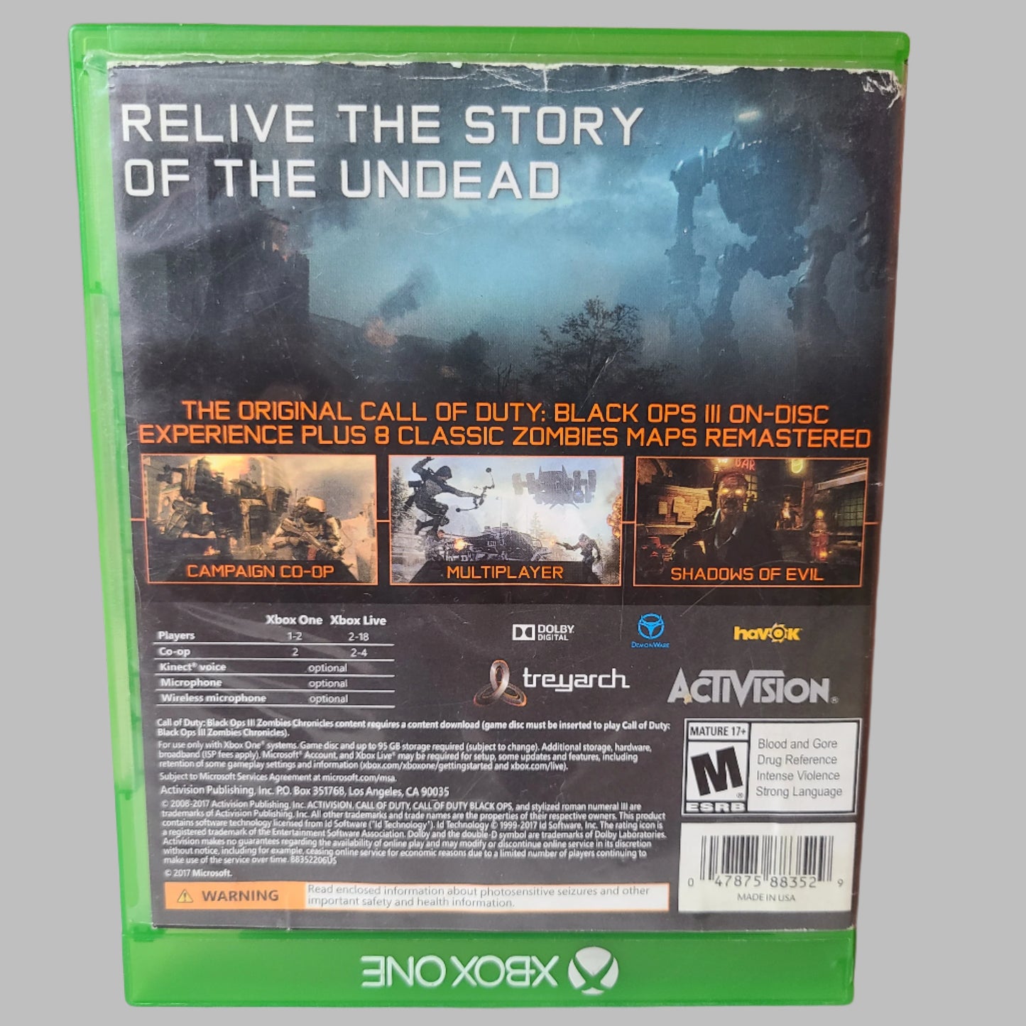 Xbox One - Call of Duty Black Ops III - Zombies Chronicles Edition - USED
