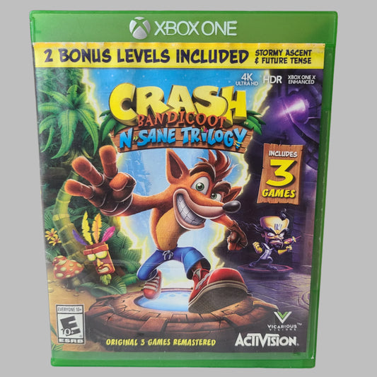 Xbox One - Crash Bandicoot N Sane Trilogy - 3 Games - USED