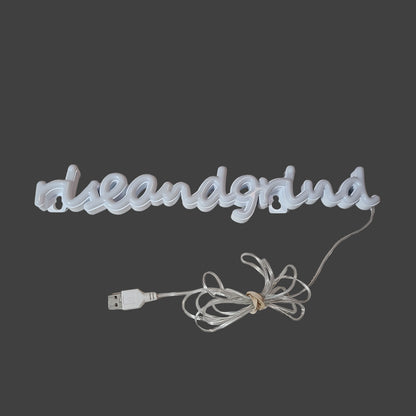 Rise and Grind LED Neon USB Sign - LIKE NEW