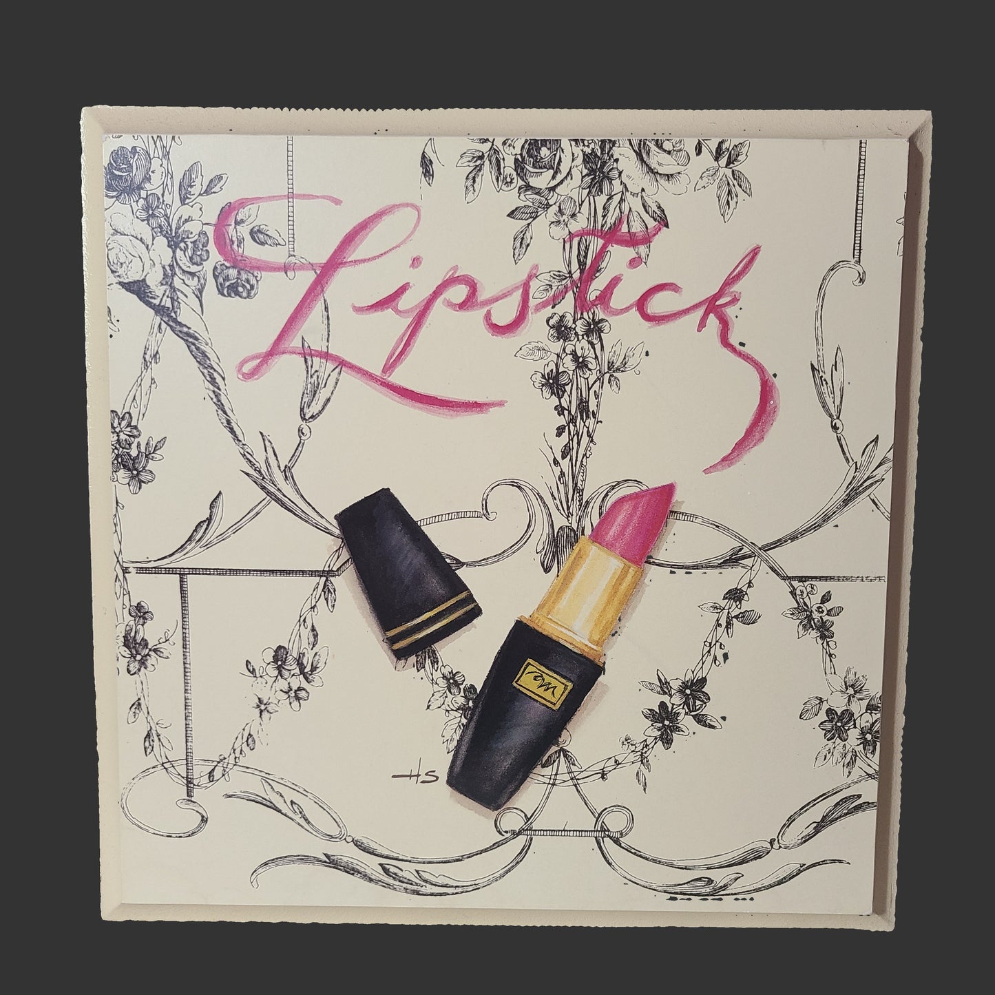 3PK Bed Bath & Beyond Wooden Makeup Wall Plaques - USED