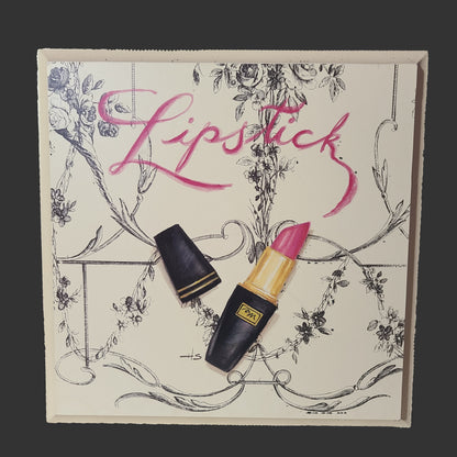 3PK Bed Bath & Beyond Wooden Makeup Wall Plaques - USED