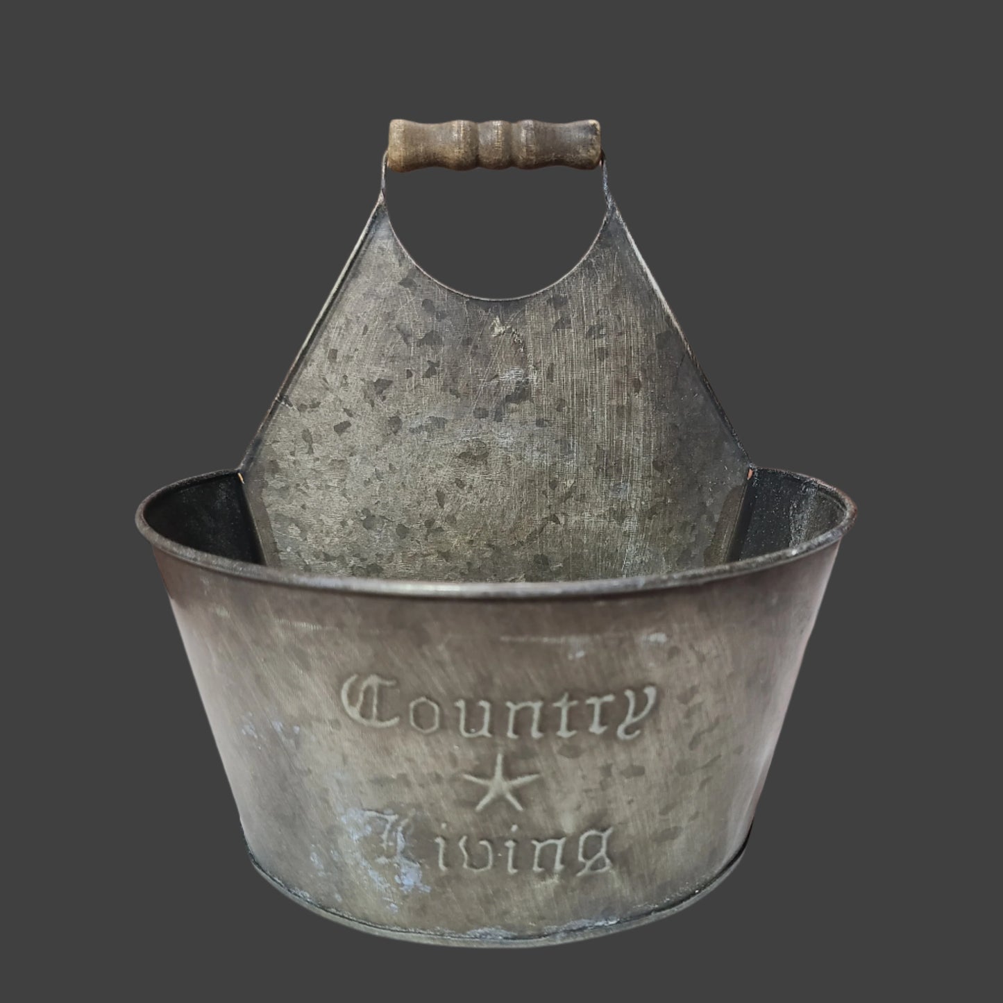 Country Living Tin Basket - USED