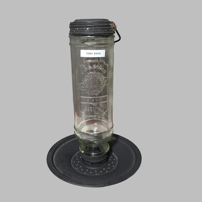 CB & Sons Seed Co. 12" Glass Bird Feeder - USED