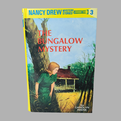 HC Nancy Drew Mystery Stories 3 - The Bungalow Mystery - By Carolyn Keene - Writing on Inside Cover - USED