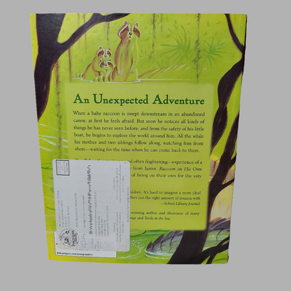 SC Raccoon on His Own by Jim Arnosky - Copyright 2001 - LIKE NEW