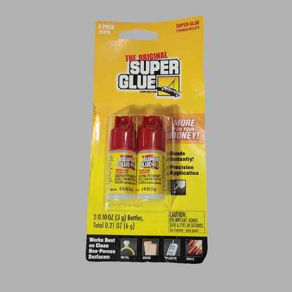 2 Pack The Original Super Glue 3g Bottles - NEW