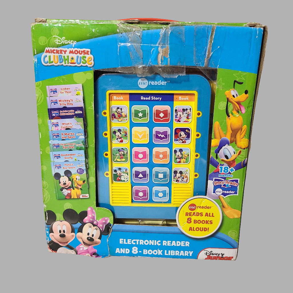 HC Disney Mickey Mouse Clubhouse Electronic Reader and 8-Book Library - LIKE NEW