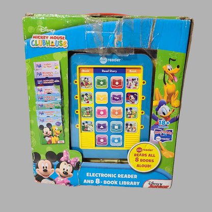 HC Disney Mickey Mouse Clubhouse Electronic Reader and 8-Book Library - LIKE NEW